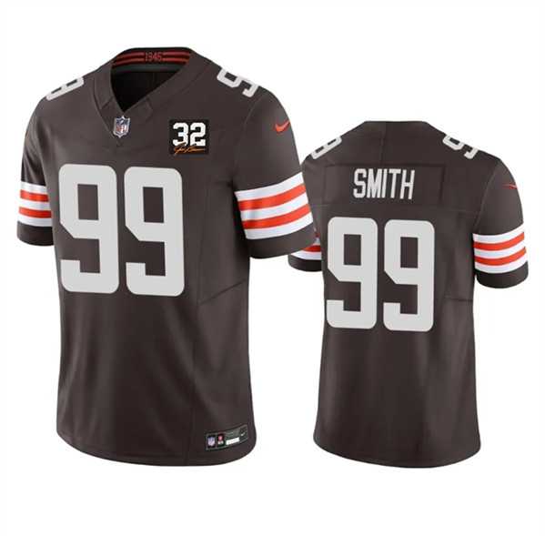Men & Women & Youth Cleveland Browns #99 Za%27Darius Smith Brown 2023 F.U.S.E. With Jim Brown Memorial Patch Vapor Untouchable Limited Stitched Jersey->dallas cowboys->NFL Jersey